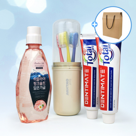 LG생활건강 핑크솔트 가글 320ml 휴대용 양치컵 7종 #2