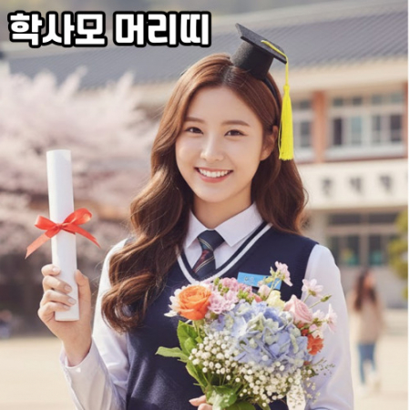 학사모 머리띠 학사모 졸업선물 졸업파티소품 졸업기념품 졸업사진소품 졸업식 #2