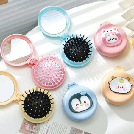 프라임 캐릭터 거울 빗 접이식 세트 #3