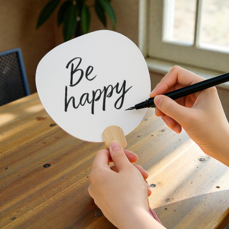 감성 DIY 무지 손부채(원형) #2