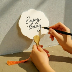 감성DIY 무지 손부채(꽃)