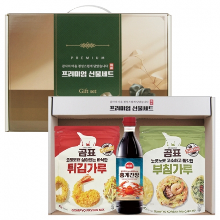 행복기프트3종(홍게간장+부침가루+튀김가루) 식용유세트 #2