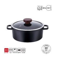 에보니 통주물 인덕션 세라믹 양수냄비22cm