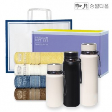 송월 프리미엄 선물 세트 (CM 뱀부블럭40 1P + 프리미엄온도텀블러 600ml)