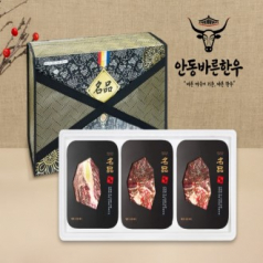 [안동바른한우] 1등급 한우 가족 실속세트1호 900g[면세]