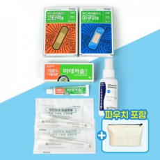 동국제약 고탄력밴드+아쿠아 방수밴드 10매+마데카솔 연고 +에탄올 스프레이+상처 처치용 소독면봉