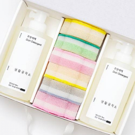 생활공작소 주방세제 2p +꽃수세미 6p 선물세트 #2