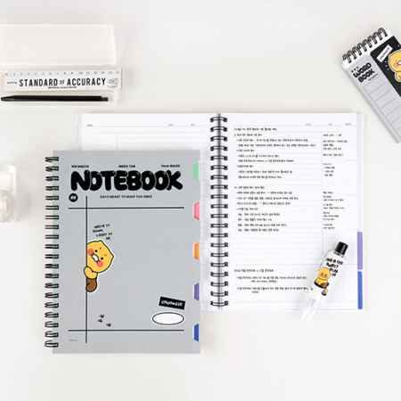 캐릭터  모노톤 PP커버 시스템 스프링노트 #3