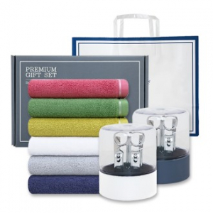 송월 프리미엄 선물 세트 (호텔 컬러풀40 + 쓰리세븐 KR-050C 손톱깎이 세트)