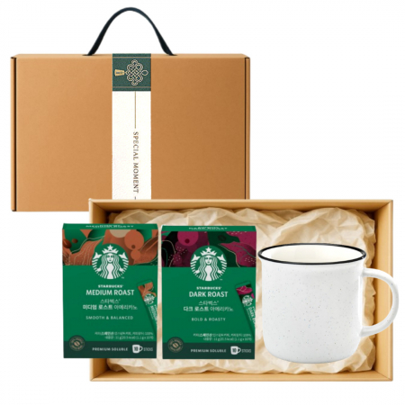 코넬 매직 소프트머그 410ml + 스타벅스 커피스틱(10개입) 2P 고급띠지 손잡이 기프트박스 선물세트 #2