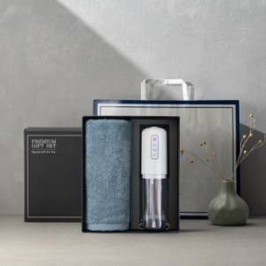 송월 프리미엄 선물 세트 송월 라이트 무지40 + 구강세정기 1P