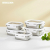 작은이미지: 이녹스프랑 화이트락 스텐 밀폐용기 직사각 5종세트 #2