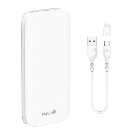 밸류엠 라이트 핏 보조배터리 10000mAh (C타입 케이블+8핀 젠더) #3