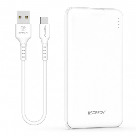 스피디 슬림핏 보조배터리 5000mAh 화이트 (CP 0.12M 케이블) #3