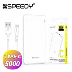 스피디 슬림핏 보조배터리 5000mAh 화이트 (CP 0.12M 케이블)