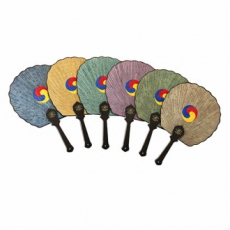 (기성)전통부채 연엽선부채 연엽선 부채(대/중) 실크인쇄(매듭포함)