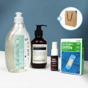 참그린 주방세제 480ml 빨간약 소독제(하이드로딘) 스프레이 주방용품 4종세트