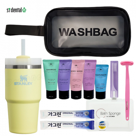 스탠리 퀜처591ml 빨대 텀블러 세트6호 세면백 LG미니스 혀클리너 가그린2p(쇼핑백포함) #3