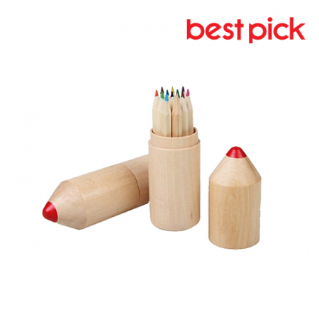 베스트픽 원통 색연필 12종 문구세트 #2
