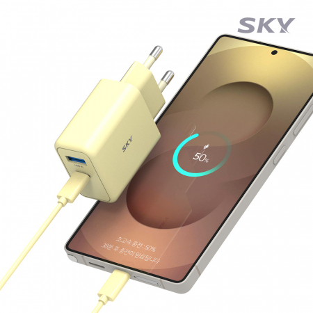 스카이 필 GaN 25W 듀얼 2포트 초고속 충전기+40W C to C 1.2M 케이블 #6