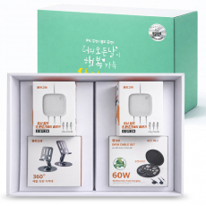 팝폰 CS70-1 실속 선물세트 (초고속 멀티충전기 멀티케이블키트)