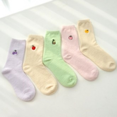국산 스윗 후르츠 자수 수면양말