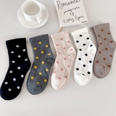 여성  땡땡이 무압박양말