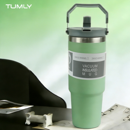 [텀리]플립 스트로우 손잡이 텀블러 890ml #4