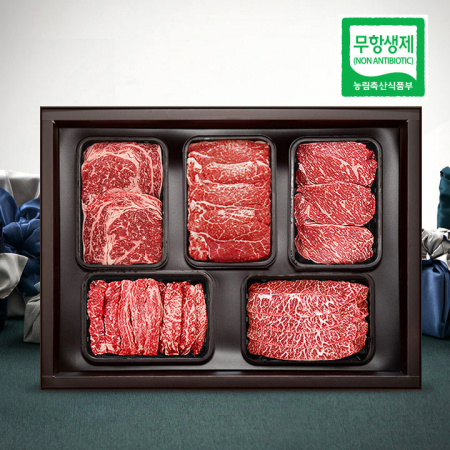 [10+1]무항생제 특선한우 1++등급 시그니쳐세트 3호(꽃등심+안심+채끝+갈비살+살치/1.5kg) #2
