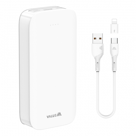 밸류엠 라이트 핏 보조배터리 30000mAh (C타입 케이블+8핀 젠더) #3