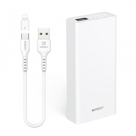 스피디 슬림 핏 보조배터리 30000mAh (C타입 케이블+8핀 젠더) #3