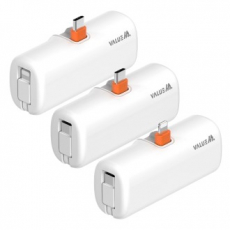 [밸류엠] PD 20W 2in1 접이식 일체형 도킹 보조배터리 5000mAh D4 (C타입/8핀)