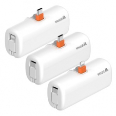 [밸류엠] PD 20W 2in1 접이식 일체형 도킹 보조배터리 5000mAh D4 (C타입/8핀)