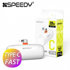 [스피디] PD 20W 고속 일체형 미니 도킹 보조배터리 5000mAh(C타입/8핀)