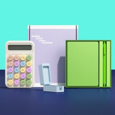 루티네 선물세트 칫솔살균기+노트볼펜+계산기