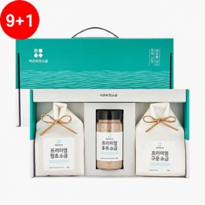 9+1 비온뒤첫소금 신안 프리미엄 6호(구운소금/함초소금/후추소금)