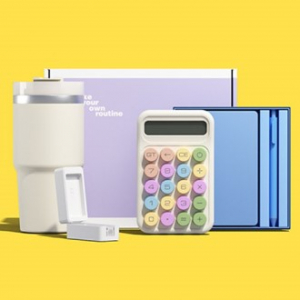 루티네 선물세트 밀크티텀블러+노트볼펜+계산기+칫솔살균기