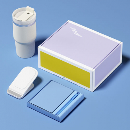 루티네 선물세트 밀크티텀블러+노트볼펜+무선충전기 #3