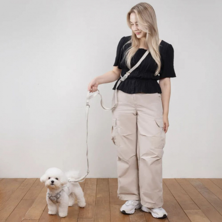 올지 세이프 핸즈프리 리드줄 충격흡수 강아지 산책줄 소형견 중형견 대형견 런닝 리쉬 허리 크로스형 #2