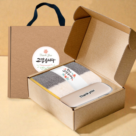 송월타올 호텔수건 컬러웨이 180G 30수+포켓 5단 암막 양우산 선물 세트 #2