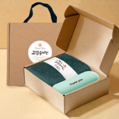 송월타올 호텔수건 200G 40수+머쉬룸 5단 암막 양우산 선물 세트