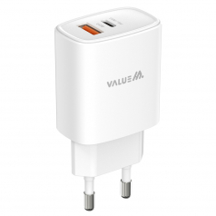 [밸류엠] 가정용 25W(PD3.0+QC3.0) 2포트 PPS 초고속 분리형 충전기
