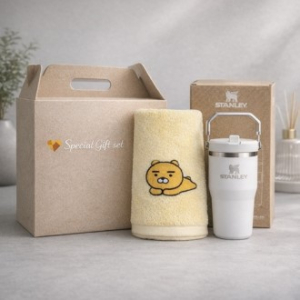 카카오타올수건 플립 스탠리 591미리 2종세트 아이스텀블러 수건세트