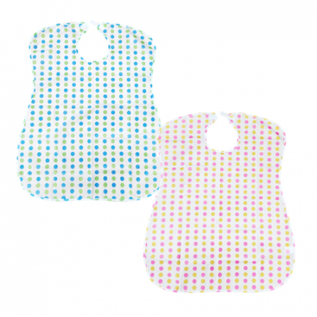 도트무늬 방수 턱받이(벨크로타입) 식사 위생 방수 앞치마 에이프런 #2