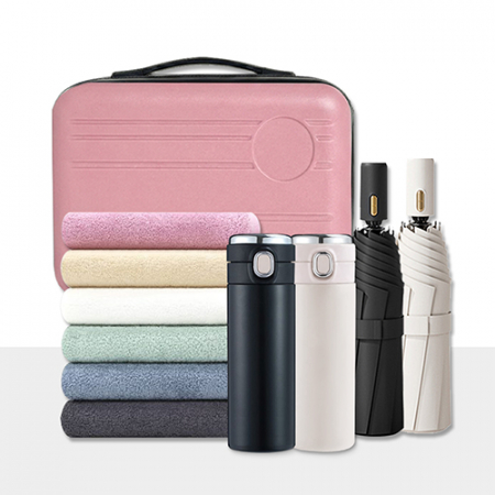 14인치 여행용 레디백 + 3단 자동 양우산 + 송월타올 + 원터치 온도 텀블러 선물세트 #2