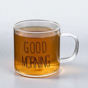 투명 손잡이 유리컵 350ml