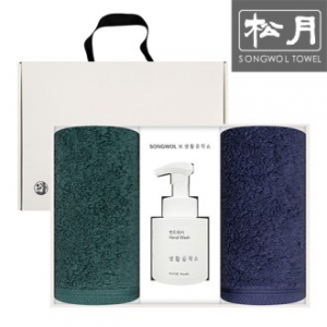 송월 포인트 생활공작소250ml세트(세면타월2p+핸드워시1p)