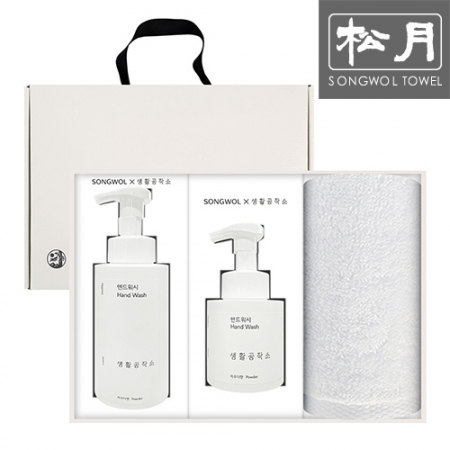 송월 스노우 생활공작소세트(세면타월1p+핸드워시250m 500ml 2p) #2