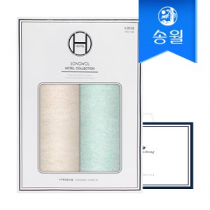 송월타월 라이트무지 2매 선물세트+쇼핑백 답례품