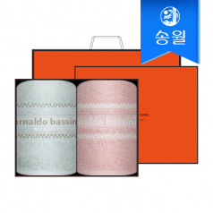 송월타월 AB인디 2매 선물세트(오렌지상하+쇼핑백) 답례품